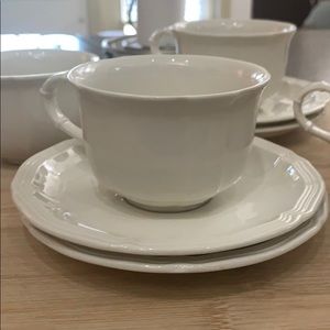 Villeroy & Boch Luxembourg white coffee tea set 4